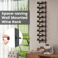thumbnail image 3 of Resenkos Rust proof Wall Mounted Wine Rack for 6 or 9 Bottles-L, Wine Storage Racks, Bar Cabinet, for Kitchen Dining Room, 3 of 7