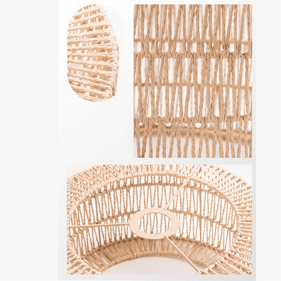 New Arrivals Paper Rope Lampshade Ceiling Light Shade Boho Chandelier Bulb Guard for Restaurant Cafe Living Room 22x11cm