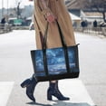 thumbnail image 4 of FORMRS Canvas Laptop Tote Bag for Women with 15.6" Computer Compartments Shoulder Handbag, Window Space, 4 of 7