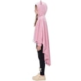 thumbnail image 4 of Helii Bat Wing Hooded Cape for Youth Teens Soft Drapable Lightweight Open Front Poncho Cloak with Pointed Ears and Jagged Hem Halloween Party Dress Up Role Play Wear Black Pink, 4 of 9