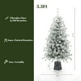 thumbnail image 5 of LuxenHome 5.5Ft Flocked Full Artificial Christmas Tree Potted, 5 of 9