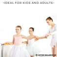 thumbnail image 3 of Artan Balance Height Adjustable Single Bar Ballet Barre for Kids & Adults - 4ft, White Curved, 3 of 5