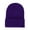 Deep Purple, variant on jiaroswwei Beanie Elastic Warm Woolen Yarn Roll up Edge Skull Cap for Spring