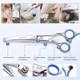 thumbnail image 4 of 6 in 1 Professional Stainless Steel Grooming Scissors for Dogs with Safety Round Tip, Heavy Duty Titanium Coated Pet Grooming Scissor for Dogs, Cats and Other Animals, 4 of 7
