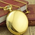thumbnail image 5 of Smooth Round Dial Arabic Numbers Analog Quartz Chain Pocket Watch, 5 of 15