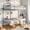 Grey, variant on Amolife Twin over Twin Size Metal Bunk Bed with Removable Ladder, Used as Bunk Bed or Two Twin Beds, Full-Length Guardrail, Black