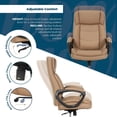 thumbnail image 4 of Thomasville Lansing Big & Tall Office Chair with Adjustable Ergonomic Lumbar Support, Tan, 4 of 9