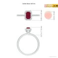 thumbnail image 4 of ANGARA Natural Emerald-Cut Ruby Halo Engagement Ring in 14K White Gold for Women (Size-6x4mm) | July Birthstone, Birthday, Anniversary, Jewelry Gift for Women | Natural Ruby Ring, 4 of 9