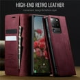 thumbnail image 6 of CaseMe Calf Leather Lining Microfibre Wallet Case for Samsung Galaxy S20 Ultra 6.9-inch with RFID Blocking,Magnetic Closure,Card Slots,Cash Slot,Kickstand,Shockproof Flip Folio Protective Phone Case, 6 of 10