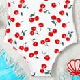 thumbnail image 4 of mgoYE Toddler Girl Swimsuit 4t Little Girls One Piece Swimsuits Summer Beach Swimwear Bathing Suit for Beach(White,4-5 Years), 4 of 5