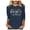 Blue, variant on ChoXxx Women's V Neck Printed Short Sleeve Casual Summer Top Army Green M