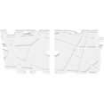 thumbnail image 2 of 34"W x 22 5/8"H x 3"ID x 12"C x 1"P Novo Architectural Grade PVC Contemporary Ceiling Medallion, Two Piece, 2 of 11