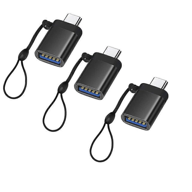 USB C to USB 3.0 Adapter (3-Pack), USB-C to USB-A Female Adapter OTG USB Type C Adapter Compatible with