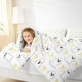 thumbnail image 3 of jejeloiu Cute Bowknot Bow Bedding Comforter Set,Cartoon Funny Ghost Twin Comforter Sets,White Yellow Bowtie Bedding Set For Girls,Super Cozy Bedroom Decor Reversible,2 Pieces, 3 of 7