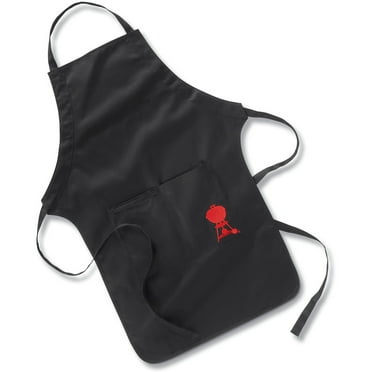 Weber Black Grilling Apron with Red Kettle Design