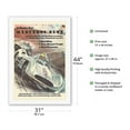thumbnail image 2 of Mercedes Benz - Grand Prix of Berlin - Formula One Racing - Vintage Car Racing Poster by Hans Liska c.1954 - Fine Art Rolled Canvas Print 27in x 40in, 2 of 4