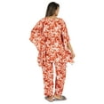 thumbnail image 4 of Phagun Pajamas Set For Women Printed Kaftan Sleepwear kimono Sleeve Asian Nightwear, 4 of 7