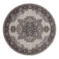 thumbnail image 2 of Luxee Designs Alexandria Collection 7x7 Round Area Rug, Medallion Rugs for Living Room, Bedroom, Kitchen, Office, Pet Friendly, Low Pile, High Traffic Area, Stain Resistance - Ivory/Stone Gray, 2 of 9