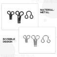 thumbnail image 3 of Miangastore Crochet en Métal Design Invisible 60 Pcs 0.83x0.47x0.39 Po, 3 of 9