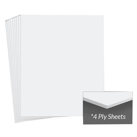 UPC: 0846431009607 | 100% Cotton Museum Board  11×14   4 Ply  Bright White  Package of 25