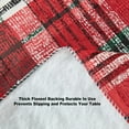 thumbnail image 5 of Newbridge Christmas Burke Tartan Red and Green 70 inch Round Vinyl Flannel Back Tablecloth, 5 of 8