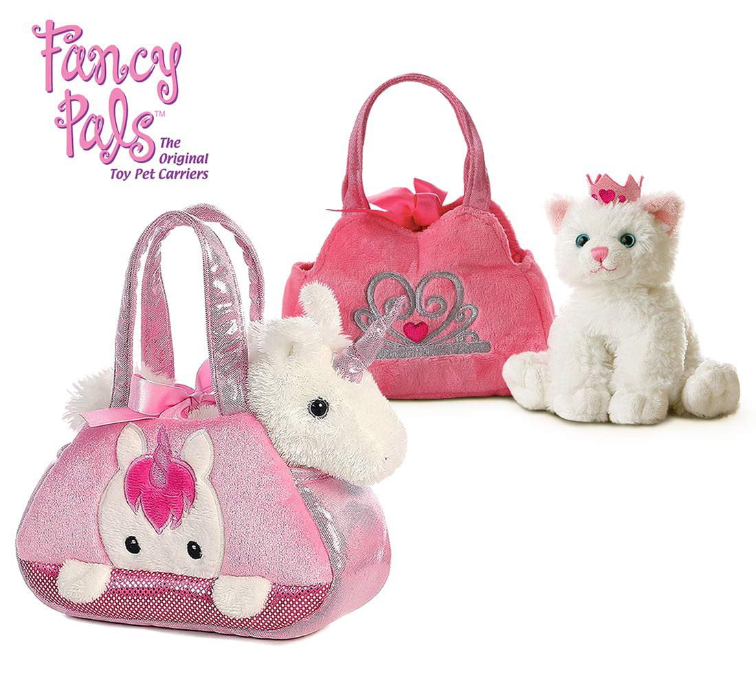 aurora world fancy pals plush princess kitten purse pet carrier