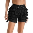 thumbnail image 2 of Eandarui Woman's Ruffle Bloomers Underwear Gothic Pumpkin Shorts Frilly Panties Booty Shorts Pants Black XXL, 2 of 6