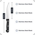 thumbnail image 4 of Bestdin Steak Knives, 10 Pieces 4.5" Long Blade Stainless Steel Serrated Steak Knife Set, Dishwasher Safe, Black Serrated Edge Steel Utility Knives Steakhouse Cutlery Utensil Dinner Knives, 4 of 7