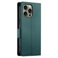 thumbnail image 3 of For IPhone 15 Pro Max Wallet Case Flip Card Holder,PU Leather Side Buckle Magnetic Frosted Women Men Cover,Dark green,For iPhone 15 Pro Max, 3 of 7