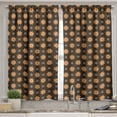 thumbnail image 2 of Ambesonne Brown Valance & Curtain, Summer Time Orange Flower, 55"x36", Dark Brown Vermilion, 2 of 6