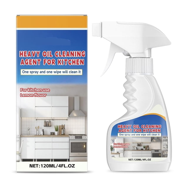 Limpiador de aceite pesado para cocina, multiusos, para el hogar, horno, estufa, parrilla, detergente para lavar ollas, sarro, sarro negro, herramientas, limpiador potente (120 ml)