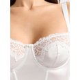 thumbnail image 3 of Joyspun Women's Bridal Satin Bustier with Lace Trim, Sizes S-XXXL, 3 of 4