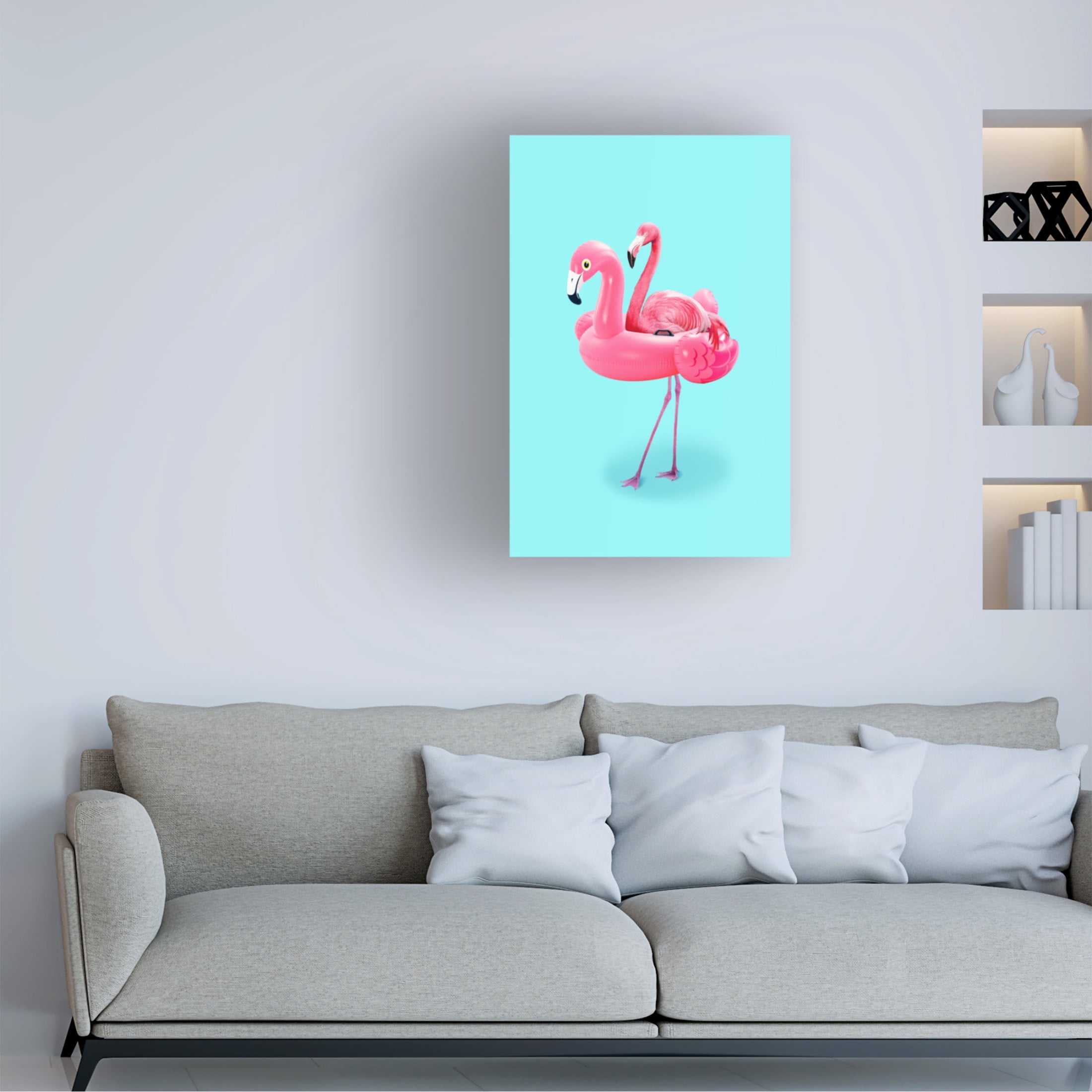 Trademark Fine Art Artem Pozdniakov  Flamingo on Resort Canvas Wall Art