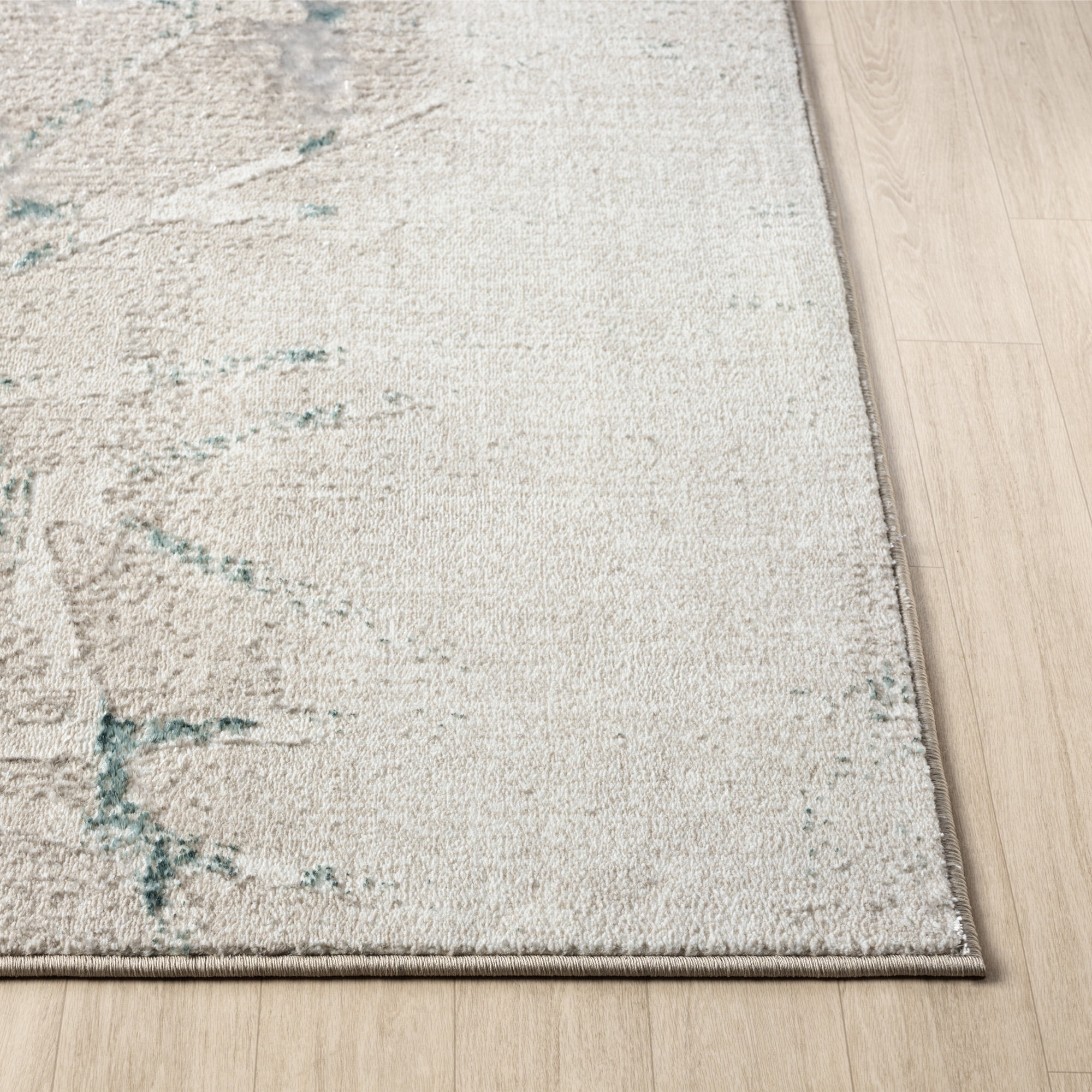 Ox Bay Bethany 5' x 7' Beige/Blue Abstract Durable Indoor Area Rug
