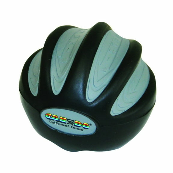 CanDo Digi-Squeeze Hand Exerciser, Large, Black, X-Firm