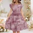 thumbnail image 1 of LOVZFMLL Dresses Kids Summer Double Layer Ruffle Sleeve Dress 5-14 Years, 1 of 8