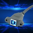 thumbnail image 4 of USB3.0 B Type Printer Extension Cable Featuring Screw Mount Panel Fast Speed 5Gbps Transfer 50cm 20inch For Devices, 4 of 8