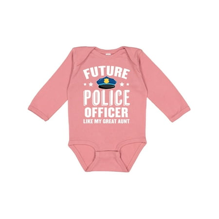 

Inktastic Future Police Officer Like My Great Aunt Gift Baby Boy or Baby Girl Long Sleeve Bodysuit