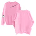 thumbnail image 4 of Womens Oversized Sweatshirts Spooky Season Cute Ghost Sleeve Graphic Vintage Y2K Crew Neck Streetwear Pullover Tops Fall Winter Clothes Pink L, 4 of 4