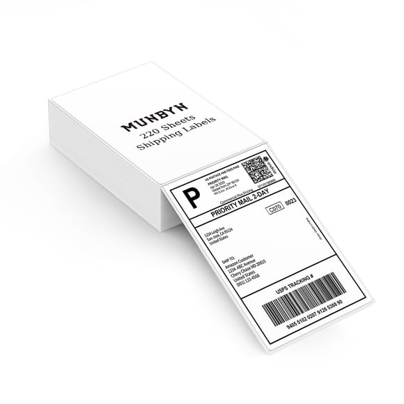 Etiquetas térmicas de envío MUNBYN de 4 x 6 pulgadas, 220 hojas por pila