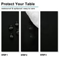 thumbnail image 5 of JIUZHEN Black Rectangle Tablecloth - 54 x 80 Inch - Waterproof & Wrinkle Resistant Washable Fabric Table Cloth for Dining, Party and Outdoor use, 5 of 7