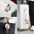 thumbnail image 6 of Eiffel Tower Valentine's Day Set of 2pcs PU Leather Round Suitcase Tags with Privacy Cover and Name ID Tag - Ideal for Travel Luggage, Handbags, Backpacks, School Bags, 6 of 6