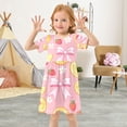 thumbnail image 5 of Girls Short Sleeve A-Line Dress Bow Ribbon and Orange Play Dress Sizes 2T, 5 of 8