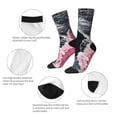 thumbnail image 3 of Bingfone Compression Socks for Women and Men Long Socks for Running Athletic Cycling Nurse- Pink White Ocean Waves, 3 of 6