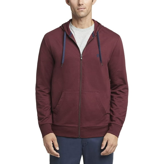 IZOD Men's Nauset Light Full Zip Hoodie Sweatshirt, Port Royale, Medium