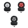 thumbnail image 2 of Bewildely 2 piezas 1/10 llantas de ruedas neumático RC pieza de actualización de plástico resistente al desgaste llantas de ruedas Rc Kits de construcción modelo Negro, 2 of 6