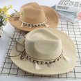 thumbnail image 5 of Womens Crochet Straw Sun Hat Wide Brim Hand Knit Smashable Holiday Bucket, 5 of 5