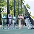 thumbnail image 4 of Large Water Bottle, 64 oz Half Gallon Sports Jug with Straw and Time Marker Portable BPA Free Plastic Cup for Gym Fitness Outdoor Activities and Daily Hydration Tracking, Black, 4 of 4