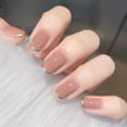 thumbnail image 1 of Prensa francesa en uñas: uñas postizas acrílicas de cobertura completa, uñas postizas lindas y cortas, 24 piezas para mujeres y niñas, 1 of 1