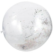 LOLIPPYY 1Set Easy Inflate Glitter Beach Ball for Pool Beach Backyard Summer Party Favors
